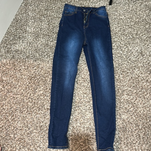 High Waisted Dark Wash Jeans - Picture 2 of 3